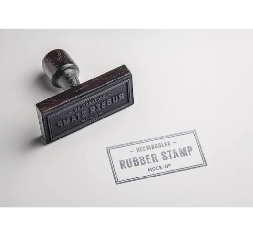 Contoh hasil cetak Stempel